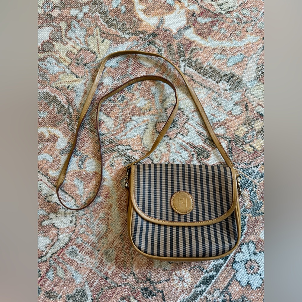 Vintage Fendi Pequin Striped Crossbody (EUC)